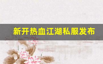 热血江湖私服：新开热血江湖私服发布网(新