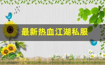 新开sf热血江湖：最新热血江湖私服 (1