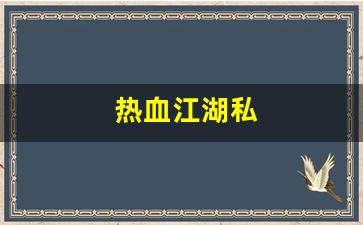 热血江湖私(热血江湖私发网超变) (2)